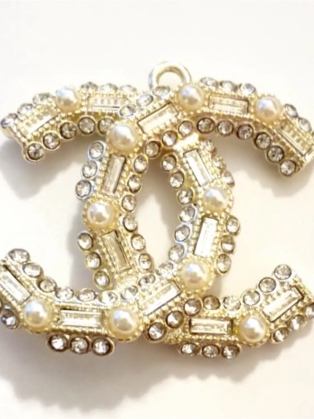 CC Upcycled Gold Tone Pendant Charm